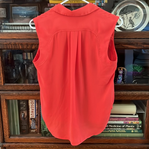 Halogen Orange Button-up Blouse Size Small Petite - Picture 5 of 13